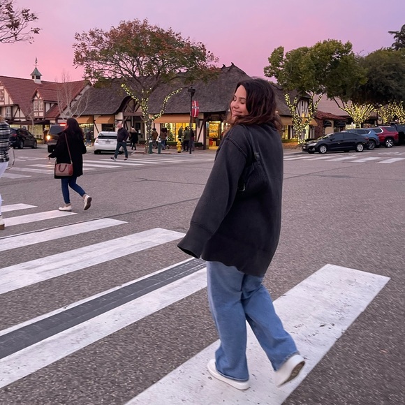 Free people oversized slouch grey / black sweater - Picture 10 of 10